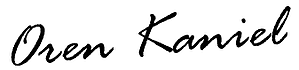 Oren Kaniel signature Oren Kaniel signature
