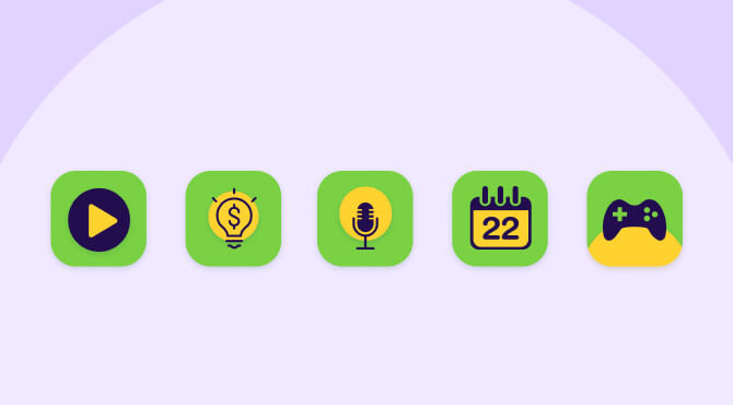 Alignement de la conception des icônes d'applications